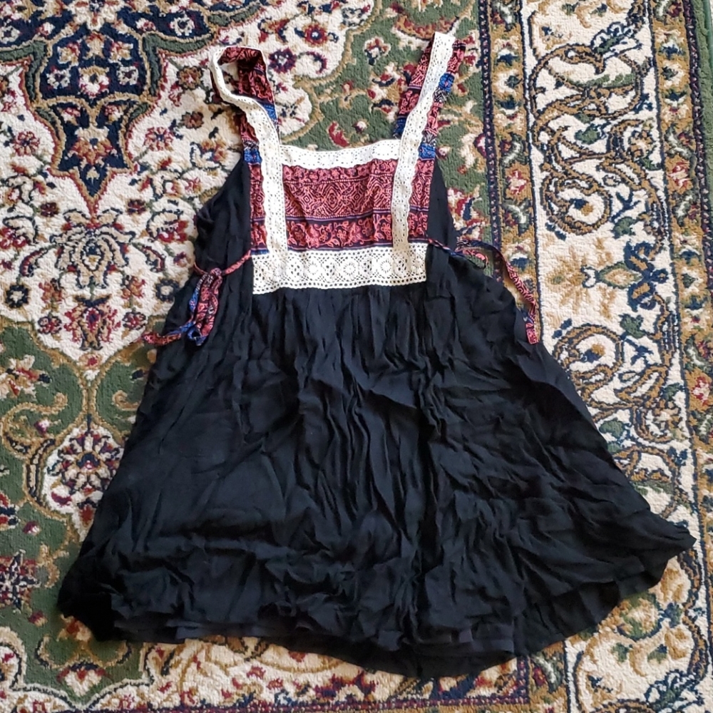Boho Style Black Dress by Entro